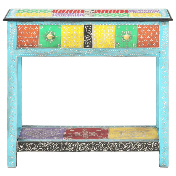 Hand Painted Console Table 80x35x75 Cm Solid Mango Wood