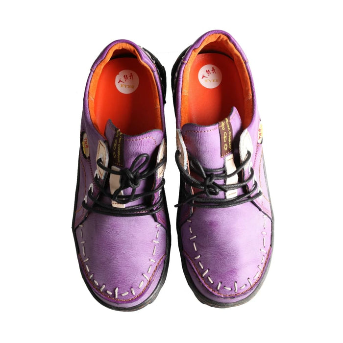 Hand Stitching Leather Womens Sneaker