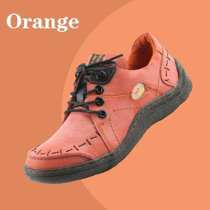 Hand Stitching Leather Womens Sneaker