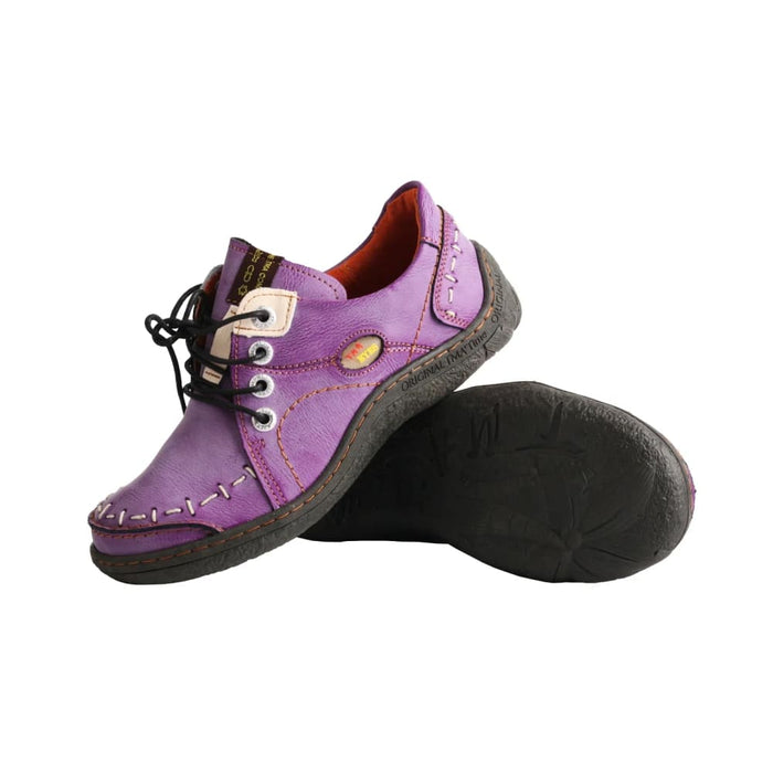 Hand Stitching Leather Womens Sneaker