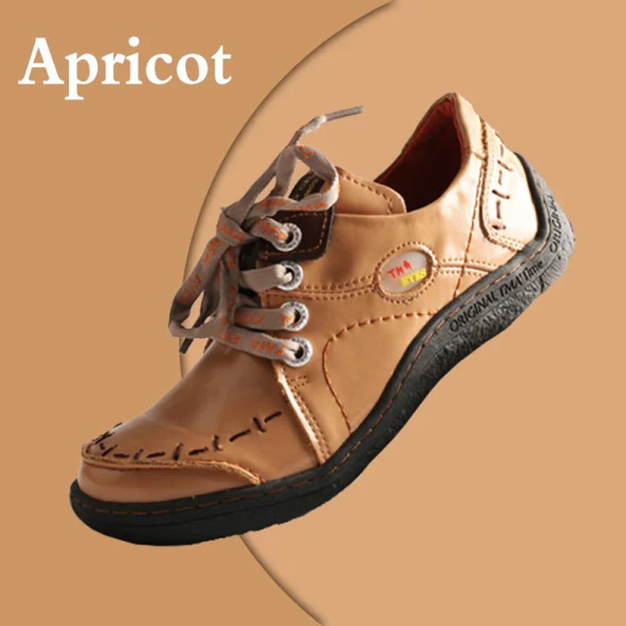 Hand Stitching Leather Womens Sneaker