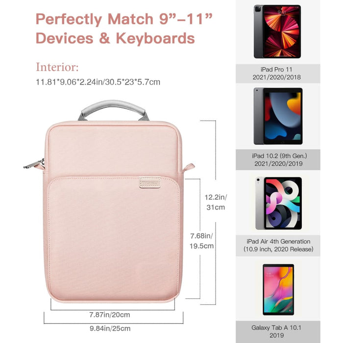 Handle Carrying Case with Shoulder Strap for 9-11 Inch