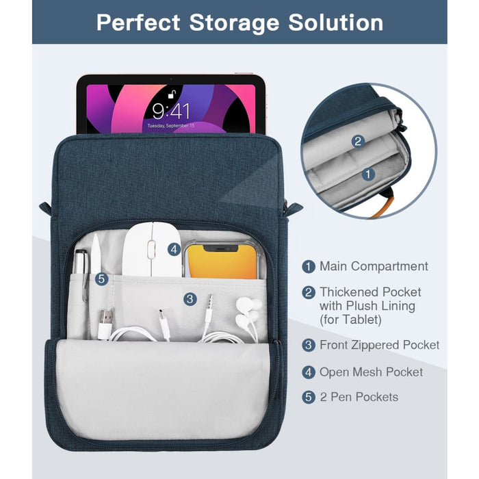 Handle Carrying Case with Shoulder Strap for 9-11 Inch