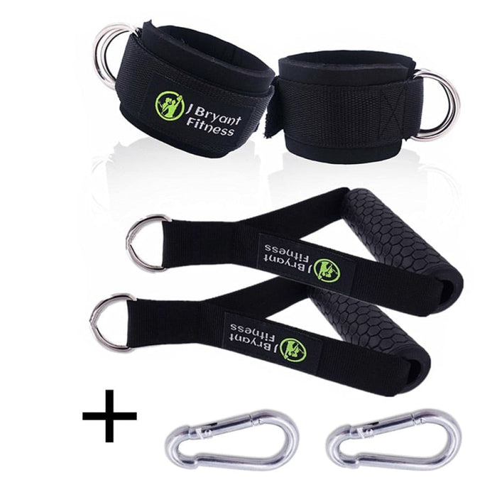 Gym Handles And Ankle Strap Set