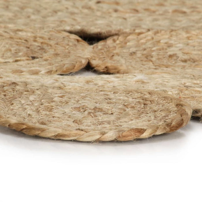 Handmade Rug Braided Jute 90 Cm