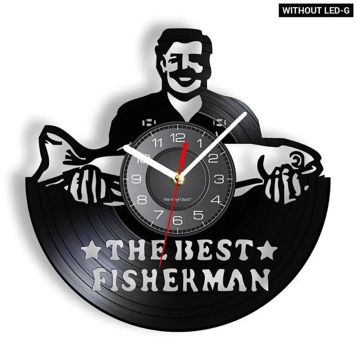 Handmade Fishing Wall Clock for Fishermen