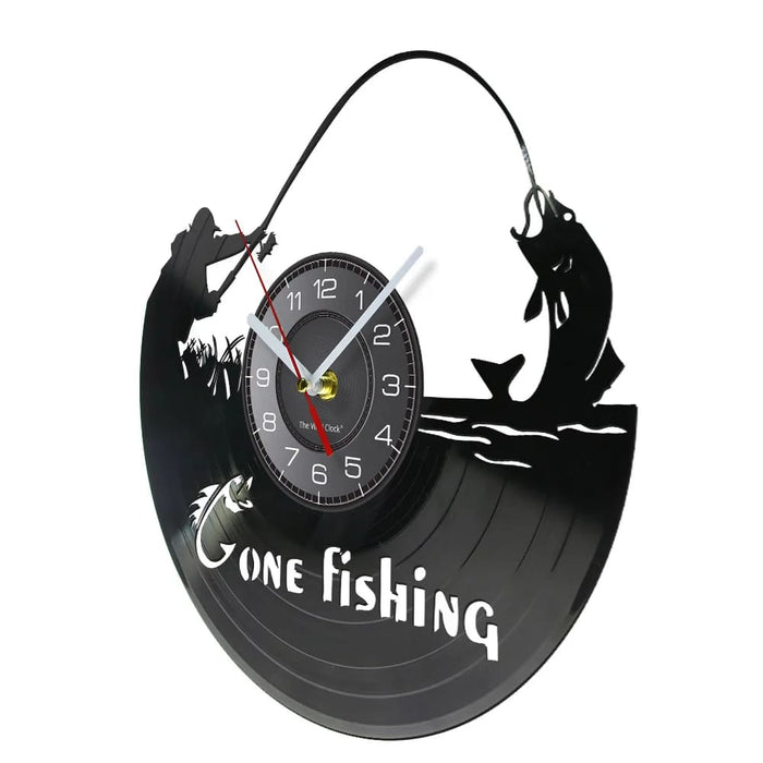 Handmade Fishing Wall Clock for Fishermen