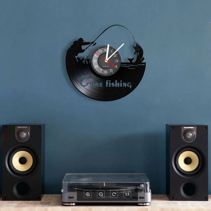 Handmade Fishing Wall Clock for Fishermen