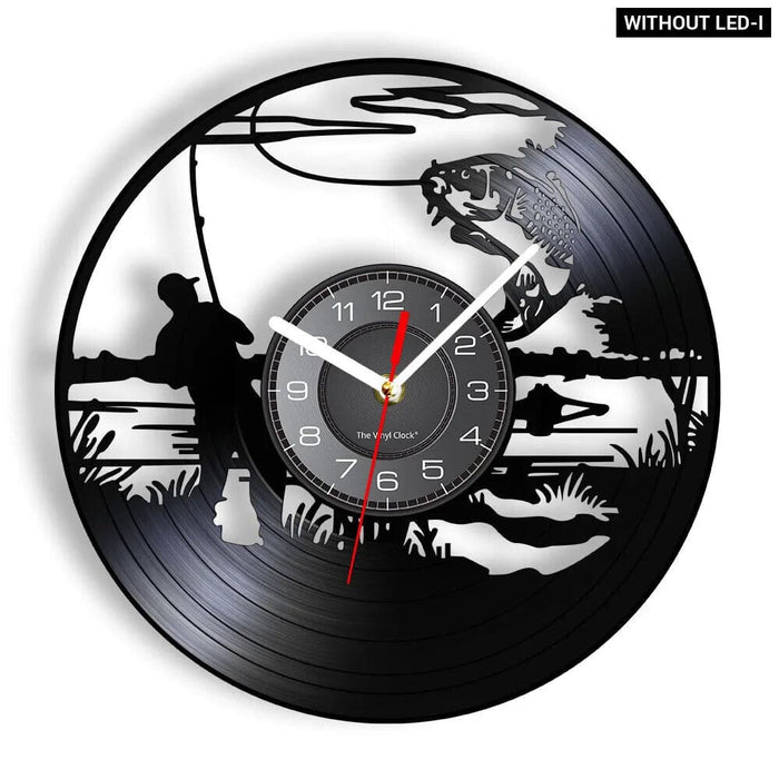 Handmade Fishing Wall Clock for Fishermen