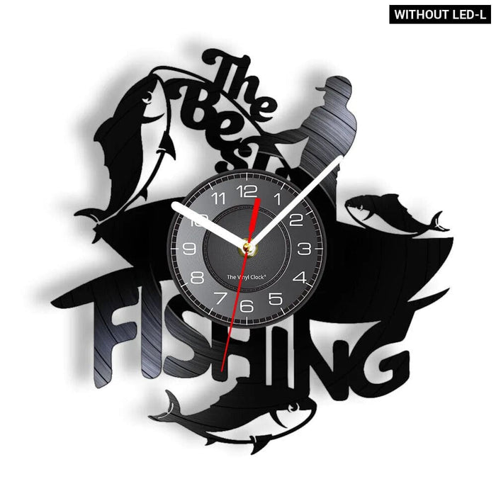 Handmade Fishing Wall Clock for Fishermen