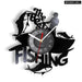 Handmade Fishing Wall Clock for Fishermen