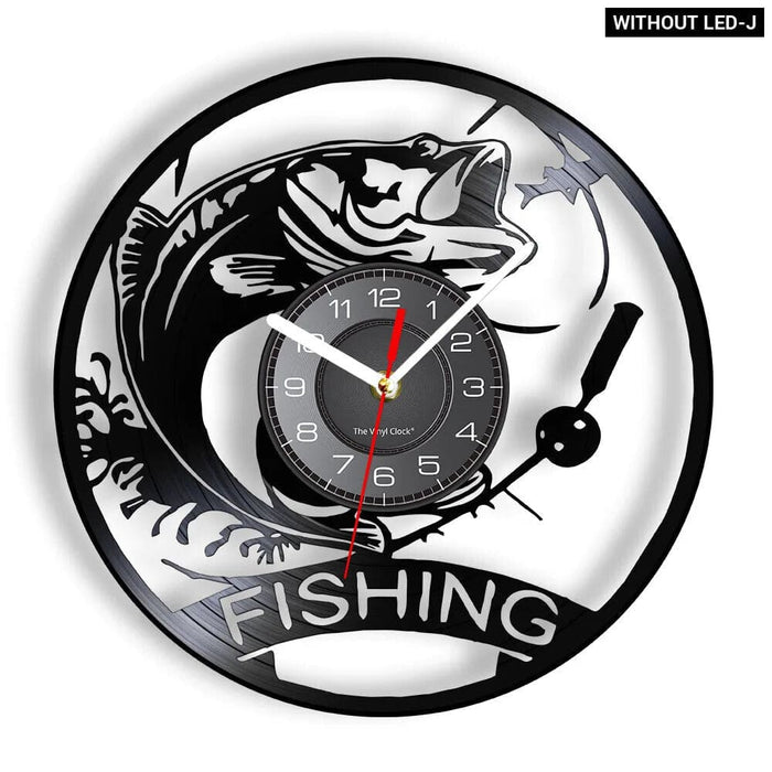 Handmade Fishing Wall Clock for Fishermen
