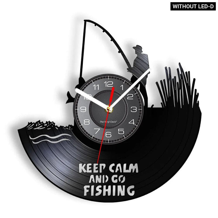 Handmade Fishing Wall Clock for Fishermen