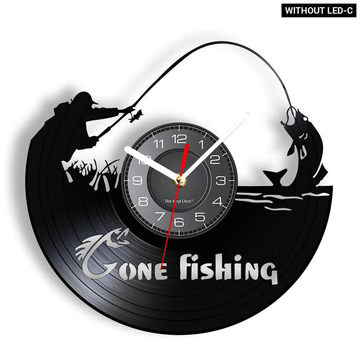 Handmade Fishing Wall Clock for Fishermen