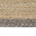 Handmade Rug Jute with Grey Border 120 Cm