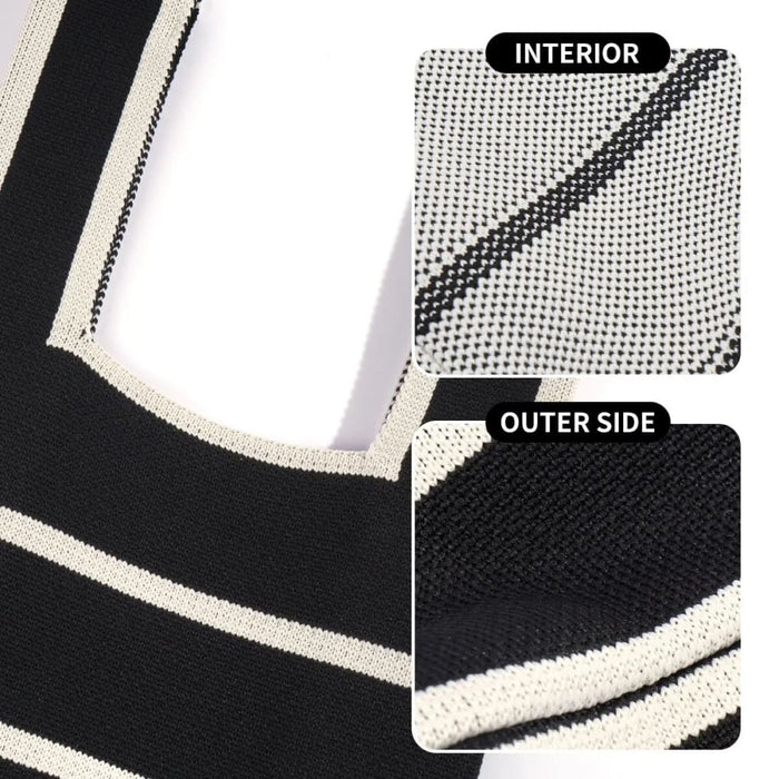 Handmade Knit Wrist Bag Mini Knot Tote for Women