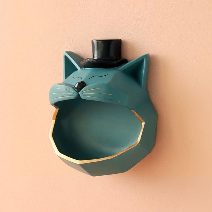 Handmade Big Mouth Cat Storage Box for Wall Decor