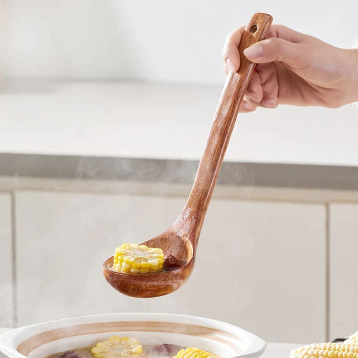 Handmade Natural Wood Utensils for Nonstick Cookware