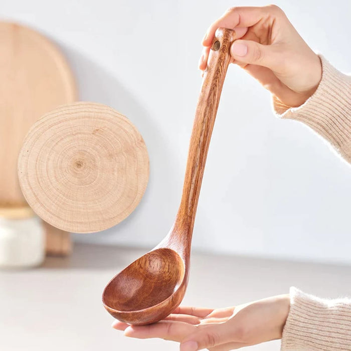 Handmade Natural Wood Utensils for Nonstick Cookware