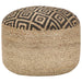 Handmade Pouffe Black 45x30 Cm Jute Xanbnl