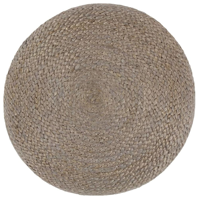 Handmade Pouffe Light Grey 45x30 Cm Jute Xanbno