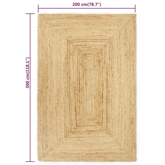 Handmade Rug Jute 200x300 Cm Tatlxa