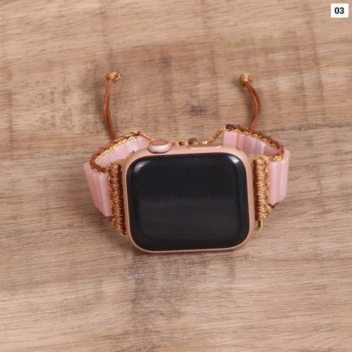 Handmade Stone Bead Bohemia Strap for Apple Watch