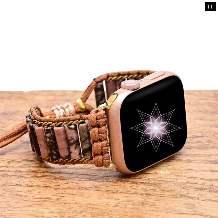 Handmade Stone Bead Bohemia Strap for Apple Watch
