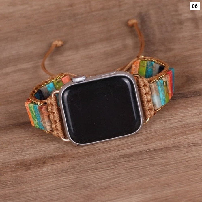 Handmade Stone Bead Bohemia Strap for Apple Watch