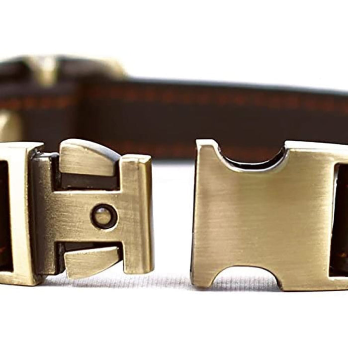 Handmade Strong Comfortable Metal Buckle Leather Collar