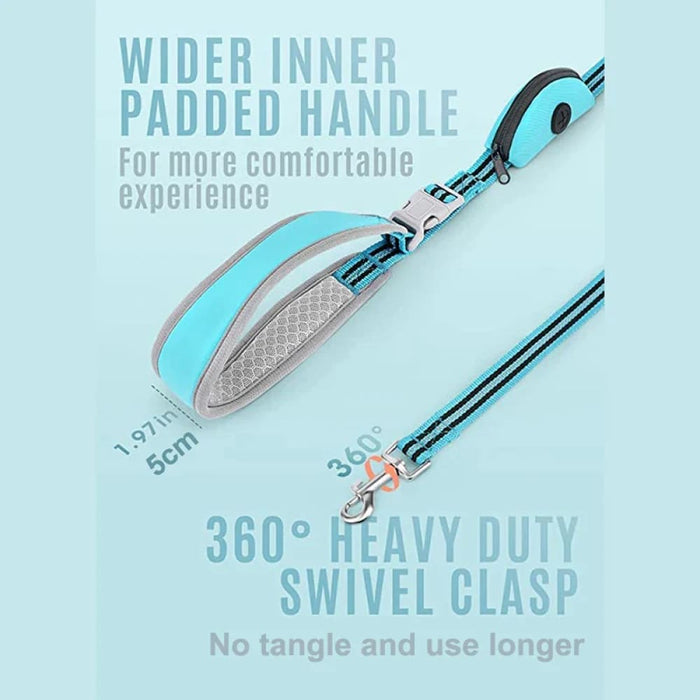 Hands Free Dog Walking Leash Reflective Nylon Pet Lead