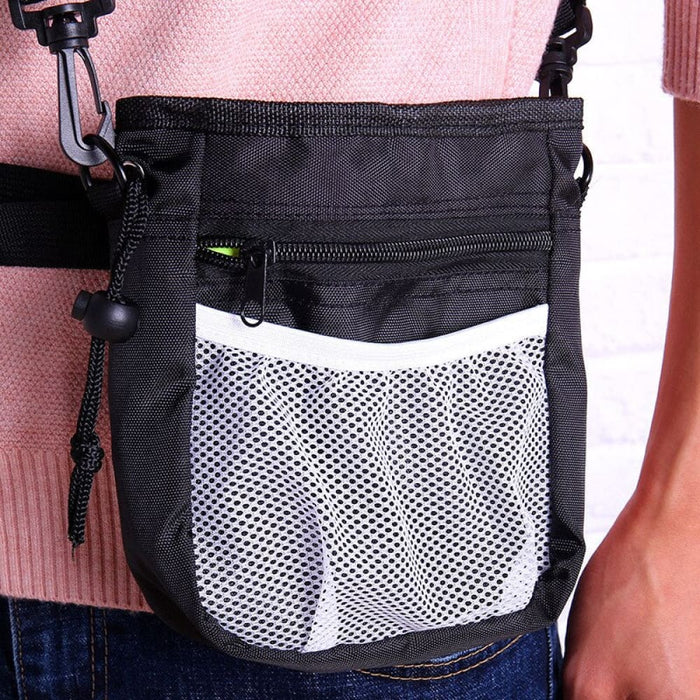 Handsfree Adjustable Strap Treat With Built - in Poop Bag