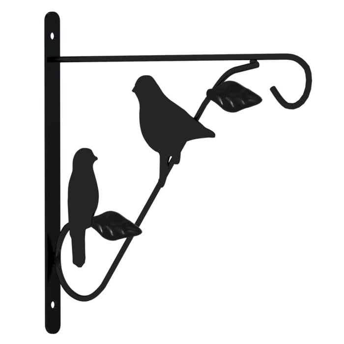 Hanging Basket Brackets 4 Pcs Black Steel Toktlo