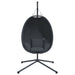Hanging Egg Chair With Stand Anthracite Fabric And Steel