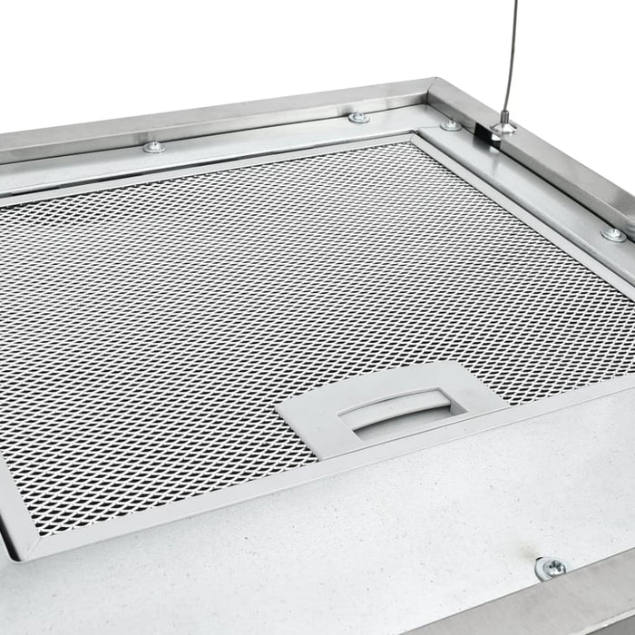 Hanging Island Range Hood Touch Sensor Lcd 37 Cm Stainless