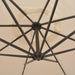 Hanging Parasol with Led Lighting 300 Cm Sand Metal Pole