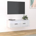 Hanging Tv Cabinet Glossy Look White 80x36x25 Cm Engineered