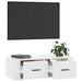Hanging Tv Cabinet Glossy Look White 80x36x25 Cm Engineered