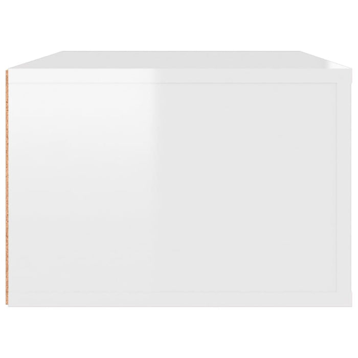 Hanging Tv Cabinet Glossy Look White 80x36x25 Cm Engineered