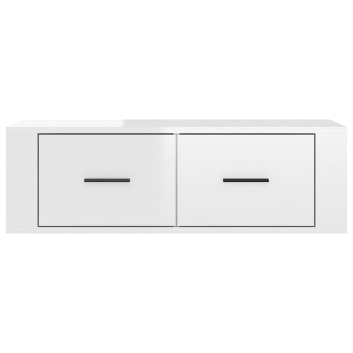 Hanging Tv Cabinet Glossy Look White 80x36x25 Cm Engineered