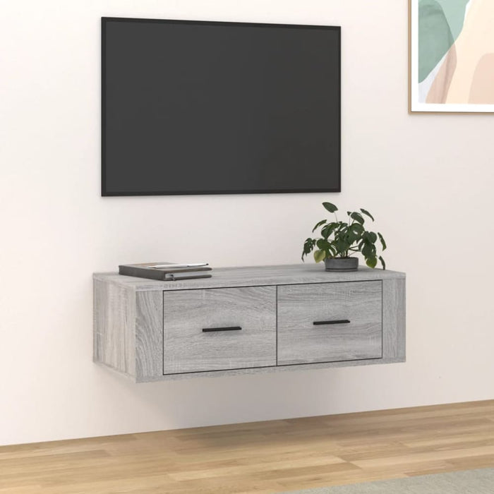 Hanging Tv Cabinet Grey Sonoma 80x36x25 Cm Engineered Wood