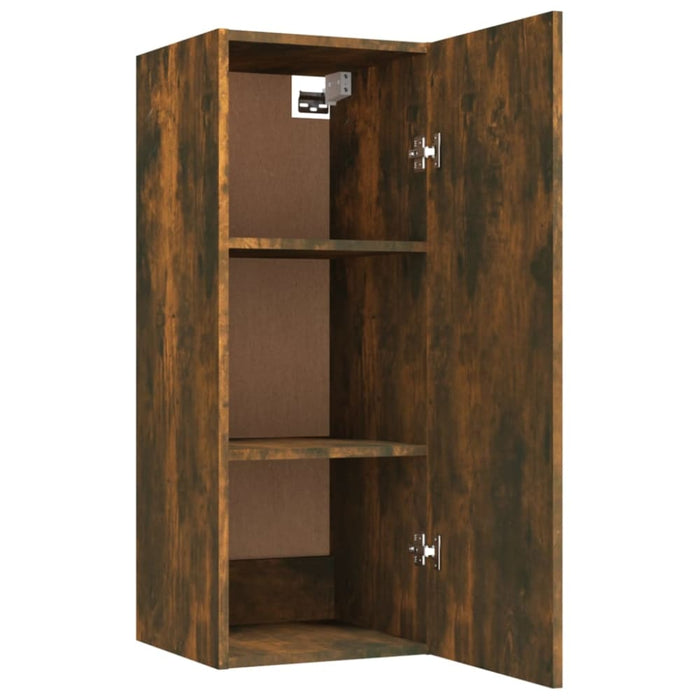 Hanging Wall Cabinet Smoked Oak 34.5x34x90 Cm Engineered