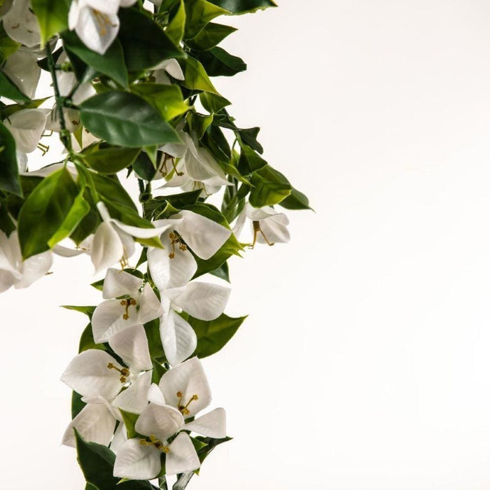 Hanging White Artificial Bougainvillea Plant Uv Resistant
