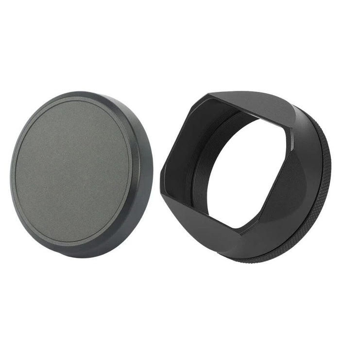 Haoge Lh-x54w Square Metal Lens Hood with 49mm Adapter Ring