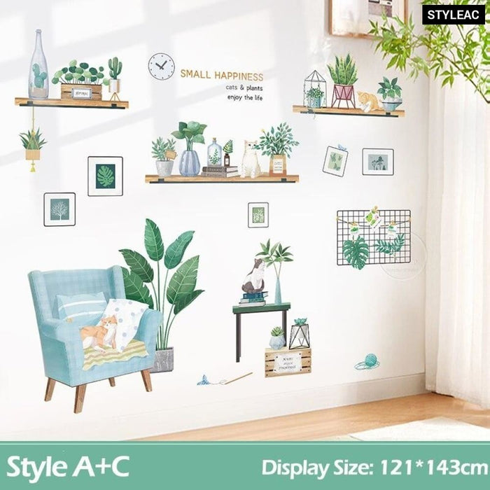 Happiness Plants Decoration Stickers For Whole Wall