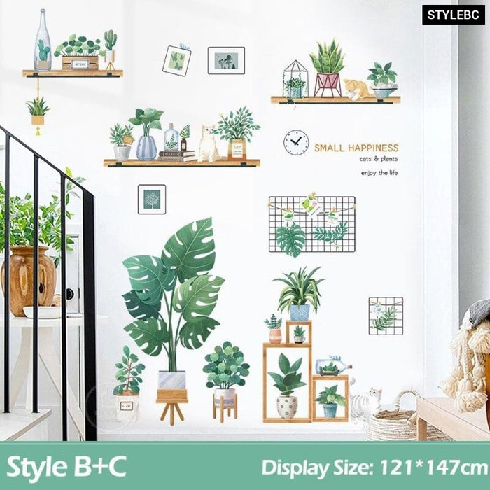 Happiness Plants Decoration Stickers For Whole Wall