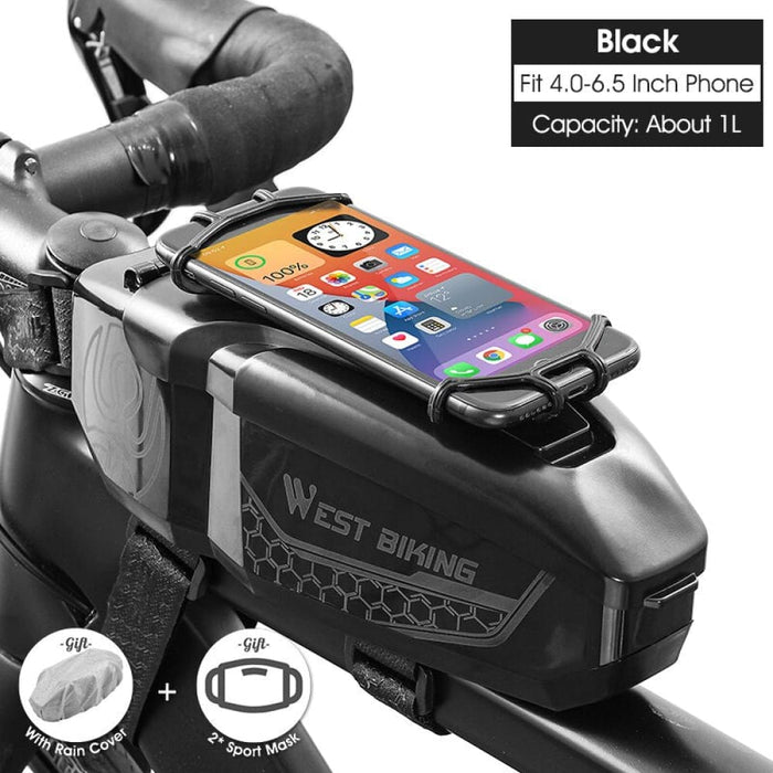 Hard Shell 4 - 6.5 Inch Phone Holder Waterproof Bicycle Bag