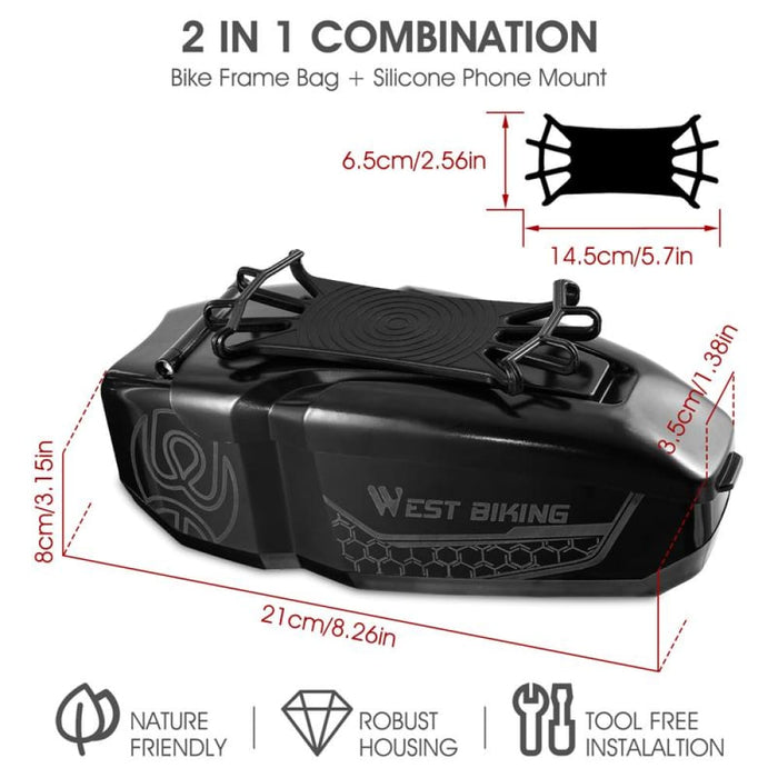 Hard Shell 4 - 6.5 Inch Phone Holder Waterproof Bicycle Bag