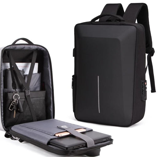 Hard Shell Backpack With Alloy Frame And Anti Theft Design