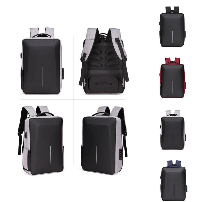 Hard Shell Backpack With Alloy Frame And Anti Theft Design